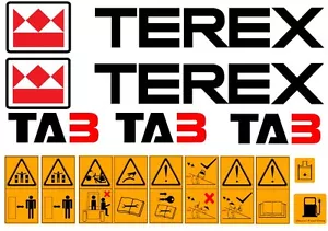 Terex TA3 Dumper Abziehbild Set - Bild 1 von 1