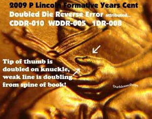 2009 P FY WDDR-005 Lincoln Cent Penny Doubled Die ERROR Coin  - Bild 1 von 2
