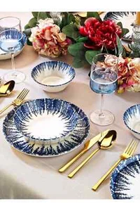 12-Piece 4-Person New Bone China Dinner Set - Dinnerware Set - Picture 1 of 5