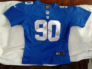 NFL NEW YORK GIANTS PIERRE-PAUL #90 SEWN BLUE NIKE JERSEY BOYS L NYG - Picture 1 of 12