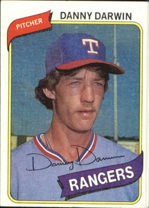 1980 Topps Texas Rangers Baseball Card #498 Danny Darwin - EX-MT