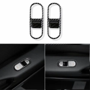 Carbon Fiber Rear Window Lift Switch Panel Cover Trim For Hyundai IONIQ 6 2023 - Imagen 1 de 5