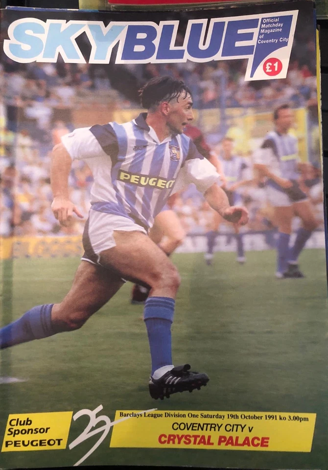 Coventry City v Crystal Palace 19/10/91 football programme  - Image 1 of 1