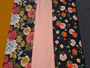 Stoffpaket 5x Baumwolljersey für Mützen und  Snoods für Mädchen  30x70cm Neu - Bild 1 von 5