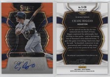 2023 Panini Select Signatures Neon Orange Pulsar Prizm /4 Craig Biggio Auto HOF