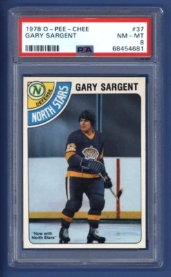 1978-79 OPC O-PEE-CHEE #37 GARY SARGENT PSA 8 NM-MT Minnesota North Stars - Image 1 of 2
