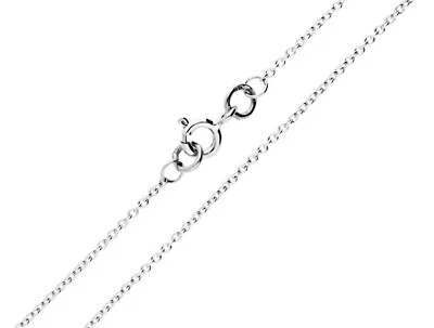 9ct White Gold 20 inch Belcher Chain Necklace - Solid 9k Gold - Image 1 of 4