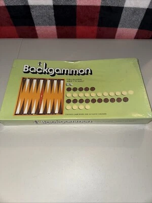 NIB Vintage Rainbow Works Backgammon Board Game 1973 Made in USA Sealed - Read - Image 1 of 4