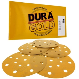 Dura-Gold 800 Grit - 6" Sanding Discs - 17-Hole Hook/Loop for DA Sander - 50pk - Picture 1 of 5