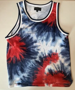 No Boundaries Tank Top Mens Medium Multicolor The Dye Skater Punk 90s Y2K Casual - Picture 1 of 4
