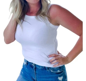 Zenana solid mini ribbed tank top Ivory - Picture 1 of 9