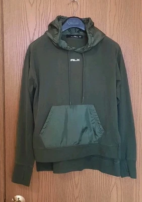 Sudadera con capucha híbrida verde de golf Polo Ralph Lauren RLX para mujer talla M  Foto 1 de 4