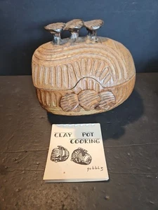 Vintage Clyde Gobble Keramik Huhn & Pilz Kasserolle Kochtopf - Bild 1 von 8