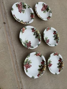 Royal Doulton Everyday England VINTAGE GRAPE Set Of 6 Cereal Bowls 8” Nice! - Picture 1 of 6