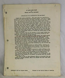 20 Simplified Plans of Weight Training Equipment (1956, Stephen Kazan) Booklet - Picture 1 of 2