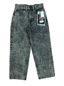 NWT Vans SAMPLE Boys Check-5 Baggy Black Denim Jeans - Size 26/12 - Picture 1 of 8