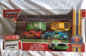 Disney Cars FIBRA FUEL CHICK REPUESTO O COMO NUEVO SPEEDWAY PAQUETE DE 4 PAQUETE ACEPTABLE - Imagen 1 de 4