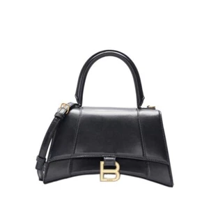 Balenciaga Black hourglass top handle gold small tote bag - Picture 1 of 17