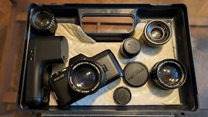 Pentax Auto 110 Auto110 SLR, MOTOR and objetives set, motor y objetivos - Imagen 1 de 2