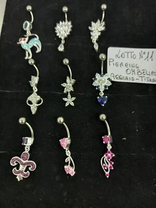 lotto di piercing acciaio chirurgico fantasy in argento 925/°°° - Foto 1 di 1