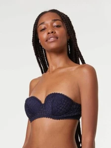 DARJEELING SOUTIEN GORGE BANDEAU 90E BUENA VISTA COULEUR BLEU MARINE REF 05780G7 - Picture 1 of 3