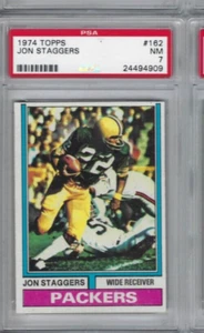 Tarjeta de fútbol Topps 1974 #162 Jon Staggers Green Bay Packers clasificación PSA 7 ¡toba!¡! - Imagen 1 de 1