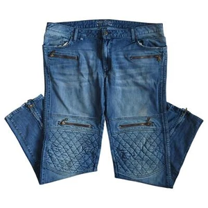 Stylish Robin's Jean Men's 42 x 33.5 Baggy Zip Ankles Quilted Knees Cargo Pants - Picture 1 of 16