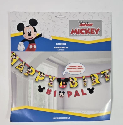 Баннер с днем рождения настраиваемый Disney Junior Mickey - Изображение 1 из 2