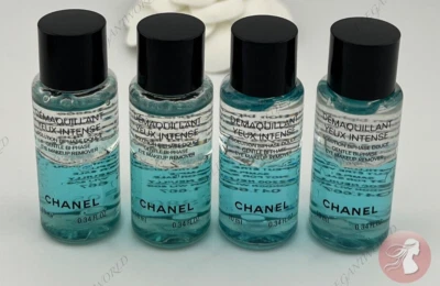 4 x removedor de maquiagem intensa Chanel Demaquillant Yeux 10 ml/0,34 oz cada novo - Imagem 1 de 2