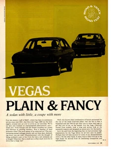 1971 CHEVROLET VEGA ~ ORIGINAL 5-PAGE ROAD TEST / ARTICLE / AD - Picture 1 of 2