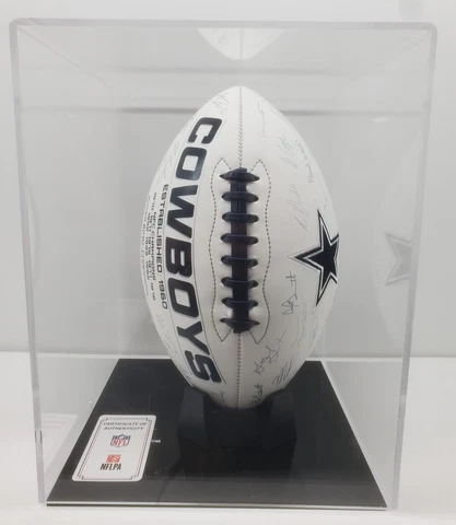 2021 NFL Rawlings Signature Football with display case DALLAS COWBOYS Cover