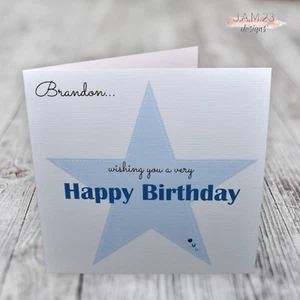 Personalised Male Boys Birthday Card - Picture 1 of 9