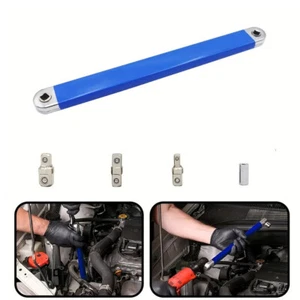 15" Offset Extension Socket Wrench Tool w/ 1/2" 1/4" 3/8" Square Drive Adapters - Picture 1 of 10