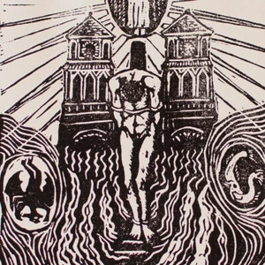 Walther Klemm Ulenspiegel Christ Holzschnitt Handdruck Japanbütten 1911 signiert - Bild 1 von 4
