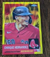 2022 Topps Chrome Platinum Anniversary Enrique Hernandez 205 Yellow/250 Dodgers