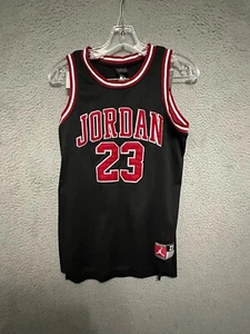 Michael Jordan Nike Jumpman Sewn Jersey Size Youth Large Black Kids - Picture 1 of 5