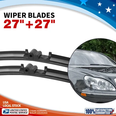 Juego de escobillas limpiaparabrisas delanteras 27" y 27" OEM para Mercedes-Benz S550 07-11 Foto 1 de 4