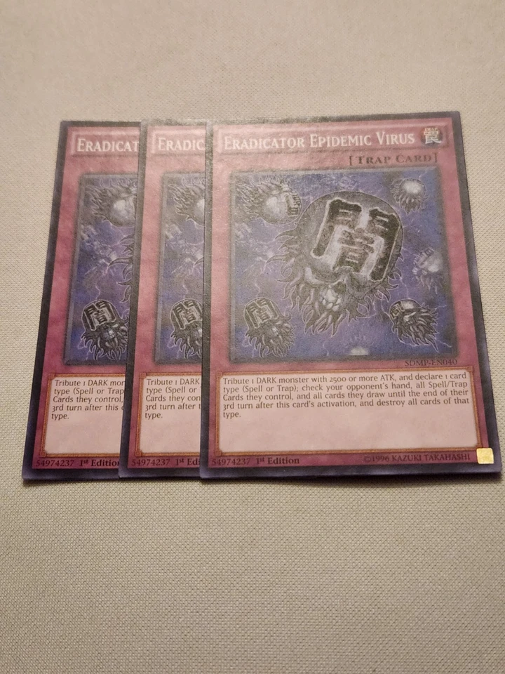 Yugioh! Eradicator Epidemic Virus - SDMP-EN040 - Common - 1st Ed NM x3 Playset - Image 1 of 1