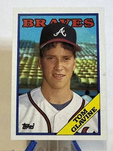 1988 Topps Tom Glavine Rookie RC Baseballkarte #779 Atlanta Braves kostenloser Versand - Bild 1 von 2
