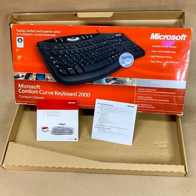 BOX ONLY Microsoft Comfort Curve Keyboard 2000 Wired B2L00002 BOX ONLY - Image 1 of 4