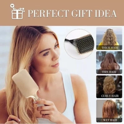 HairBrushes for Women Men & All Hair Type, No More Tangle Anti-Static Haircare - Image 1 of 4