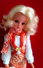 Vintage Pedigree Sindy In Tangerine Dream Ooak Suit
