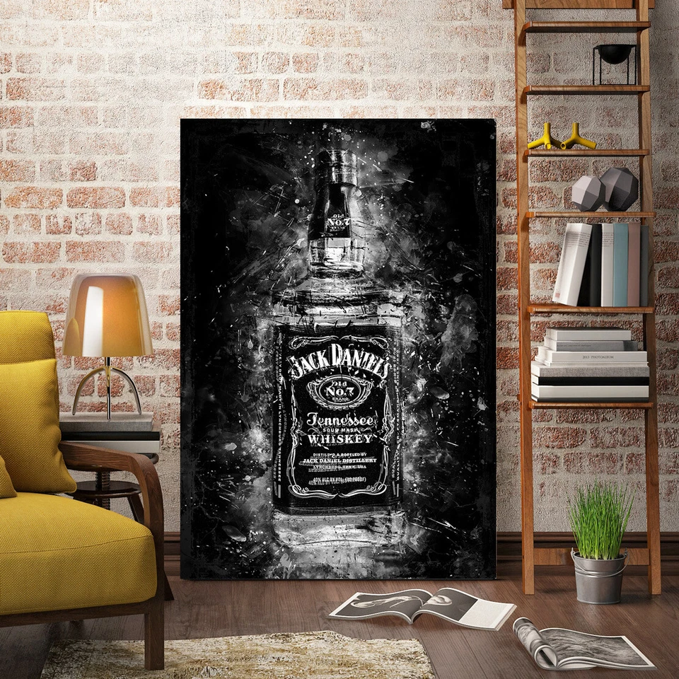 ACRYLGLAS BILD WANDBILD JACK DANIELS ABSTRAKT KUNSTDRUCK DEKO BILDER POSTER BAR - Bild 1 von 4