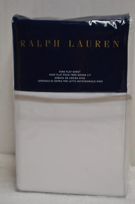 RALPH LAUREN UNA PIEZA KING SÁBANA PLANA COLOR FRANELA PÁLIDA NUEVO  Foto 1 de 4
