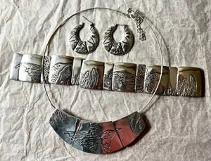 Silber Set—Ohrringe, Halskette, Armband - Bild 1 von 3