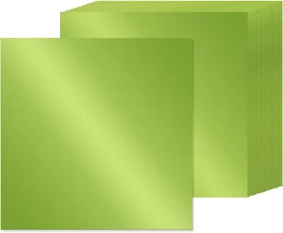 15 Sheets Green Metallic Cardstock Paper 12" x 12" 92lb/250gsm Thick Paper Fo... - Image 1 of 2