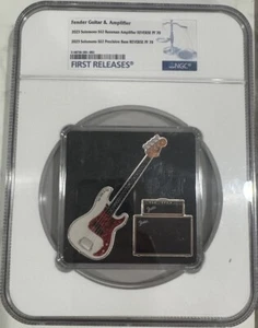 Fender Guitar & Amplifier 2023 Solomon Islands 1oz Silver Coins NGC Reverse PF70 - Picture 1 of 2