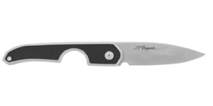 S.T. Cuchillo cortador de cigarros Dupont, acero al carbono con punto de gota, 003651, nuevo en caja - Imagen 1 de 8