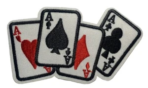 Poker Patch Aufnäher Bügelbild Casino Royal Flush Blackjack Applikation - Bild 1 von 1