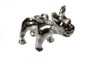 Französische Bulldogge Hund ⭐⭐⭐⭐⭐ ca. 14g Massiv Anhänger Silber 925 Dogge - Bild 1 von 7